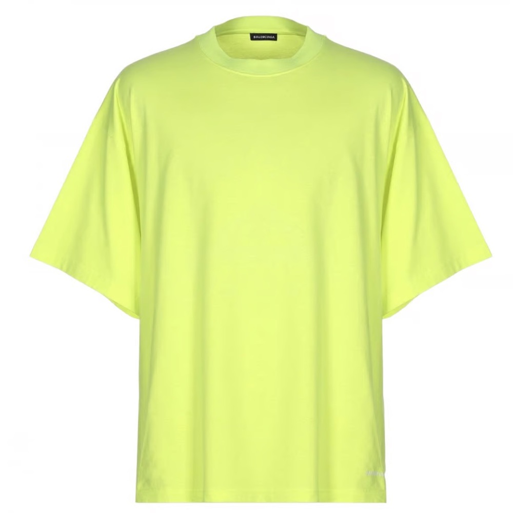 Balenciaga Neon Logo Embroidered T Shirt - Picture 1 of 5